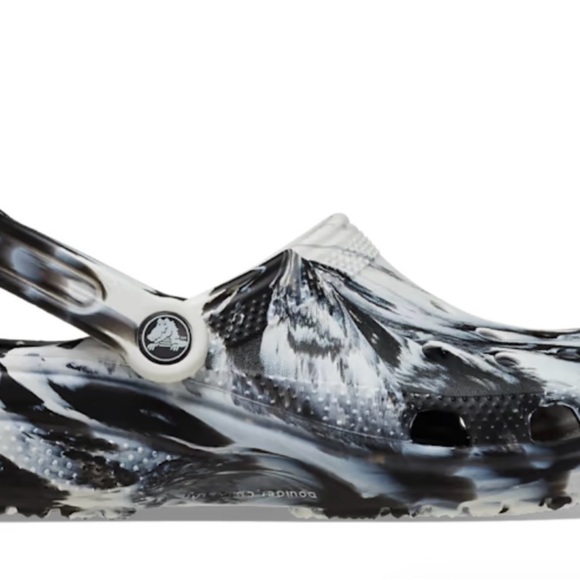 ❇️NWT❇️ Crocs Black & White Marble - Picture 2 of 7